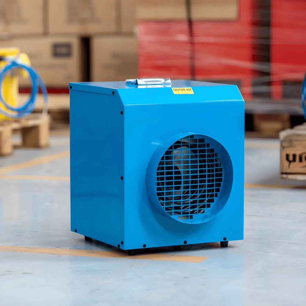 Broughton Blue Giant FF3 3kw Portable Fan Heater - Includes Spigot for Ducting