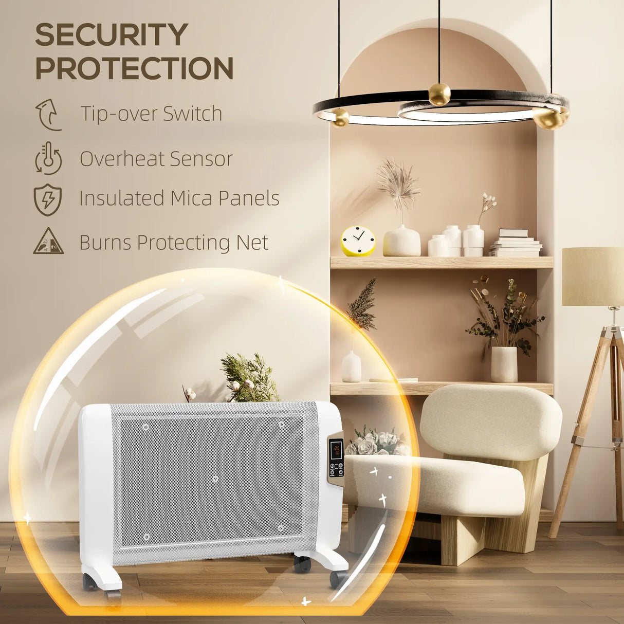 HOMCOM 1000W/2000W Electric Space Heater