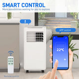 HOMCOM 9000 BTU Portable Air Conditioner Smart Home WiFi Compatible 4-in-1 Air Conditioning Unit