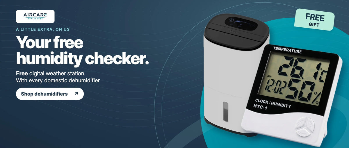 Your free humidity checker. Free digital weather station with every domestic dehumidifier. Shop dehumidifiers.