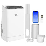 HOMCOM 5-in-1 Portable Air Conditioner 14,000 BTU with WiFi Heater & Cooler