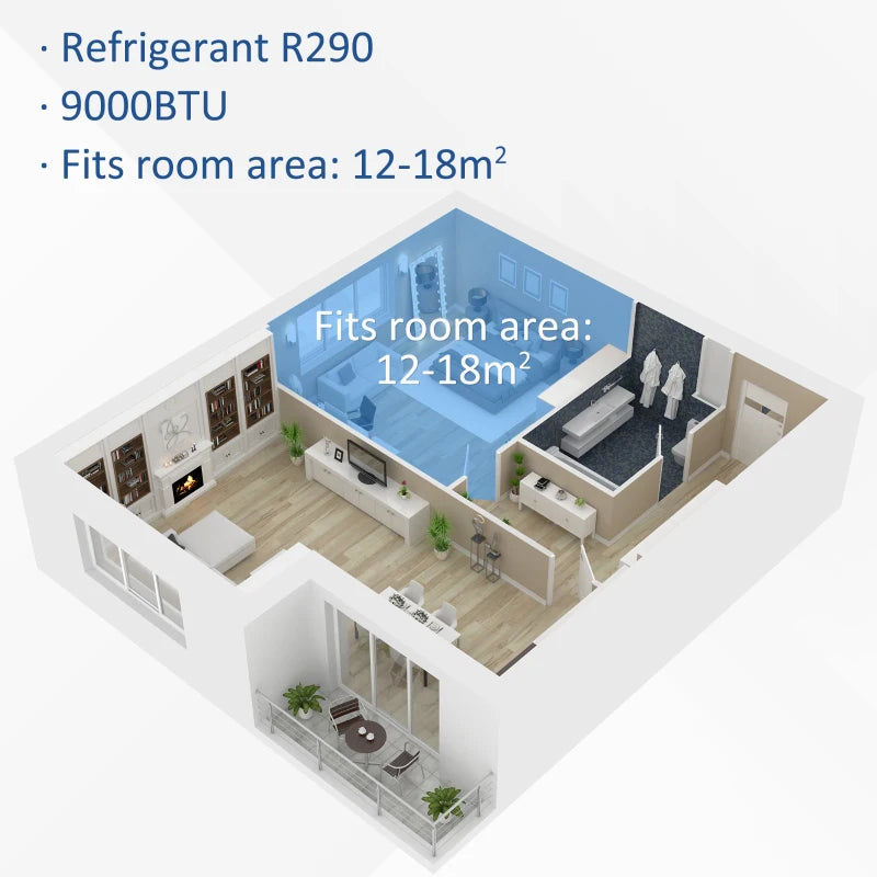HOMCOM 9000 BTU Portable Air Conditioner for Cooling