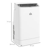 HOMCOM 5-in-1 Portable Air Conditioner 14,000 BTU with WiFi Heater & Cooler