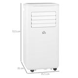 HOMCOM 9000 BTU Portable Air Conditioner Smart Home WiFi Compatible 4-in-1 Air Conditioning Unit