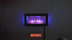 TruFlame 91cm Flat Black Glass Wall Mounted Electric Fireplace