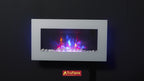 TruFlame 73cm Flat Glass Wall Mounted Electric Fireplace