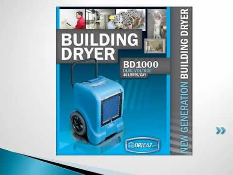 Dri-Eaz BD1000 Dual Voltage 48L/Day Building Dryer Dehumidifier