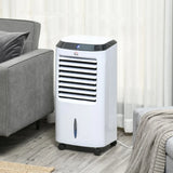 HOMCOM Portable Air Cooler, Evaporative Anion Ice Cooling Fan Water Conditioner Humidifier Unit with 10L Water Tank