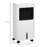 HOMCOM Air Cooler, Mobile Cooling Fan with 15L Water Tank