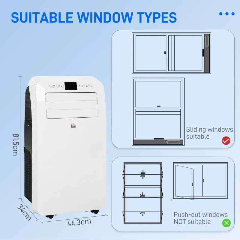 HOMCOM 12000 BTU Portable Air Conditioner 3-in-1 Air Conditioning Unit