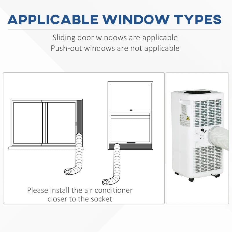 HOMCOM 7000 BTU Air Conditioning Unit 3-in-1 Portable Air Conditioner